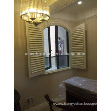 Home Decoration Elegant Style Wooden plantation shutter/window shutters with slat style